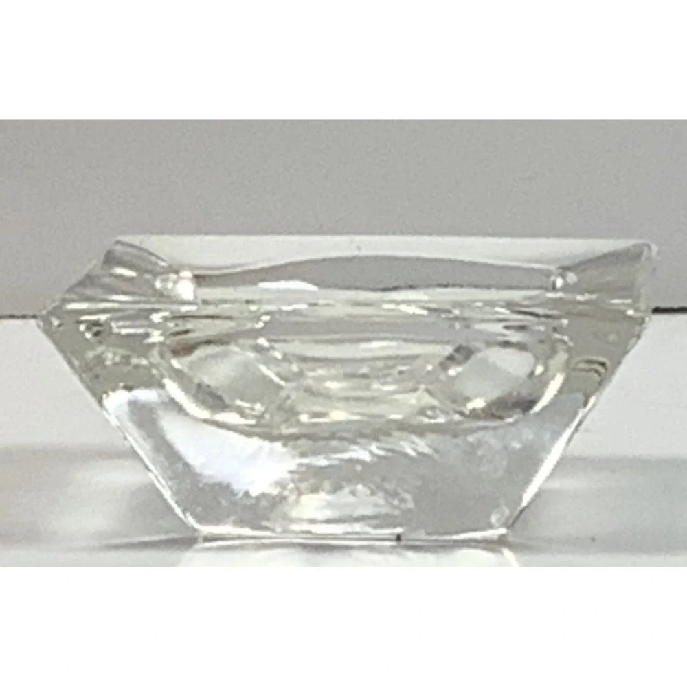 Vintage Clear Glass Individual Open Salt‎ Cellar, Square The Berg Collection